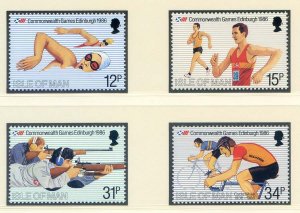 1986 Isle of Man SG306/SG309 Commonwealth Games Set Unmounted Mint