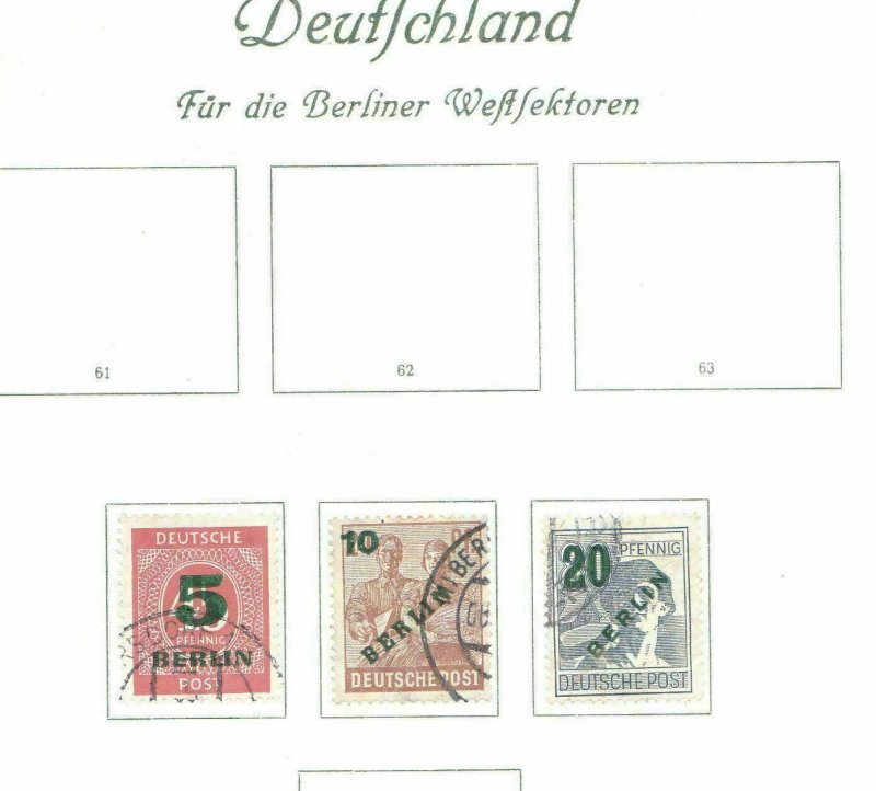 GERMANY BERLIN ISSUES ON FOUR PAGES CAT £250+   .REF 188