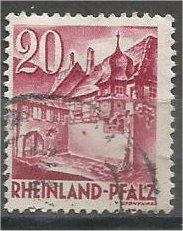 RHINE PALATINATE, 1948, used 20pf, St. Martin Scott 6N35