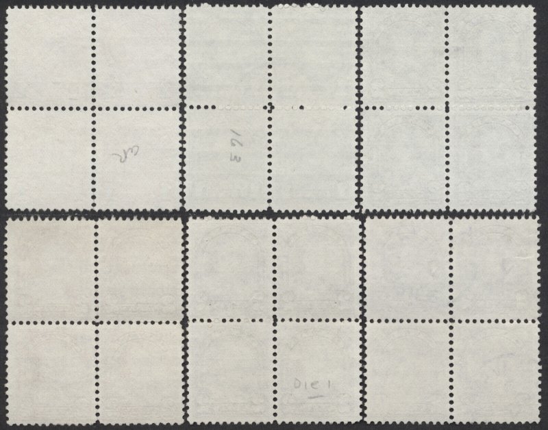 Canada Lot of 12 George V Arch Issue Used Blocks 1c/8c Values F-VF Mainly CDS