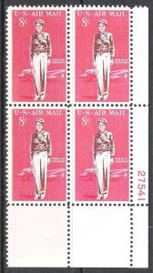 US Plate Block #C68 Airmail Amelia Earhart MNH