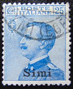 SIMI 1912 25c Emmanuel III USED