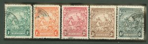 Barbados #194A-198a Used Single