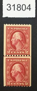 US STAMPS #442  MINT OG NH LINE PAIR LOT #31804