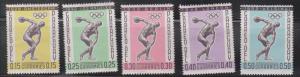 PARAGUAY Scott # 707-11 Mint Hinged - Discus Thrower Various Olympics