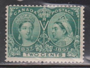 CANADA Scott # 52 MH - QV Jubilee Issue - Faults On Back CV $37.50