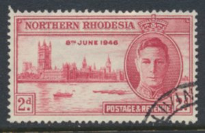 Northern Rhodesia  SG 47 Victory  SC# 47  Used / FU   see detail and scans