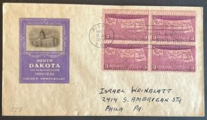 SOUTH DAKOTA #858 NOV 2 1939 PIERRE SD FIRST DAY COVER (FDC) BX5