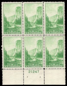 USA 740 Mint (NH) Plate Block of 6