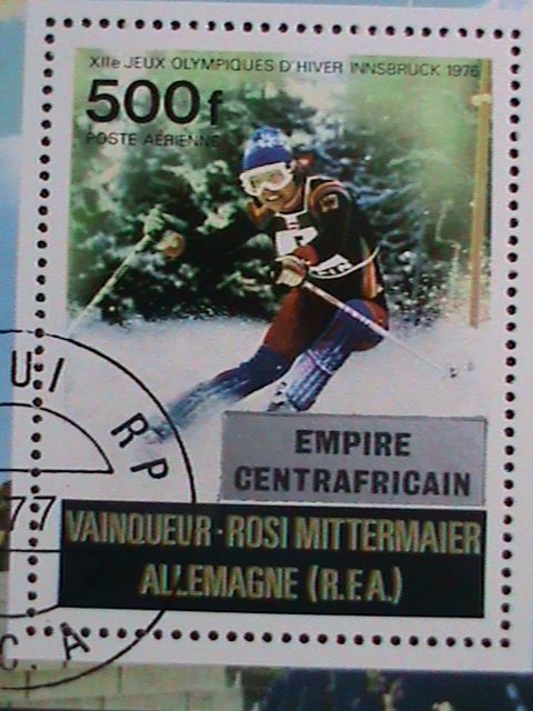 CENTRAL AFRICA-1976- WINTER OLYMPIC GAMES INNSBRUCK'76- CTO S/S VERY FINE