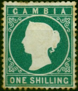 Gambia 1880 1s Green SG19b Good MM CV £300