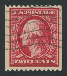 USA 386 - Two Cent Perf 12 Horiz - Single Line Wmk Coil - F/VF Used