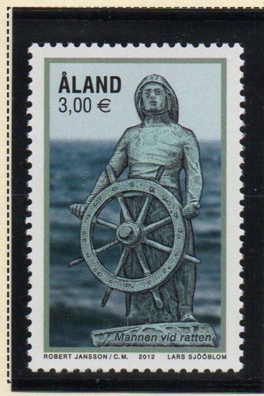 Aland Finland Sc 329 2012 man at Wheel Sculpture stamp mint NH