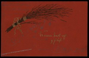 Austria 1912 Classic Krampus Devil Christmas Card USED 95265