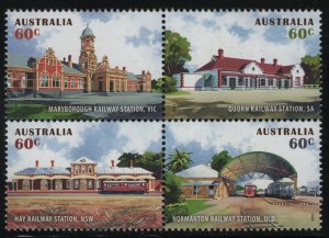 Australia 2013 MNH Sc 3999a Railway Stations Block