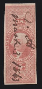 US R91a $5 Mortgage Revenue Used w/Manuscript Cancel Dated March 3 1863 SCV $175