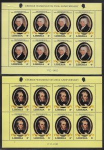 Liberia 901-10 U.S. Presidents Series I Mini-sheets MNH c.v. $50.00