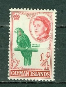 CAYMAN ISLANDS 1962 QE-BIRDS-PARROT #163 MINT VERY LIGHT H