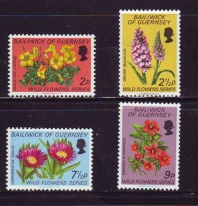 Guernsey Sc 69-72 1972 wild flower stamp set mint NH