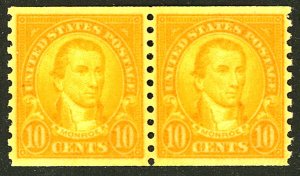 U.S. #603 MINT COIL PAIR OG NH