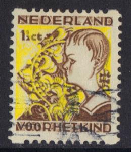 Netherlands #B58a  used  1932  child welfare syncopated 1 1/2c