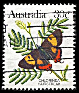 Australia 875A, used, Chlorinda Hairstreak Butterfly