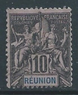 Reunion #39 Used 10c Navigation & Commerce - Black