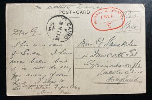 1916 British Army Post Office Egypt OAS RPPC Postcard Cover To England Suez Port