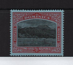 Dominic 1920 2/-6 SG53c black & red blue MCA watermark mounted mint