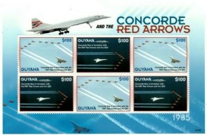 Guyana - 2007 - Concorde Red Arrows - Sheet Of 6 - MNH