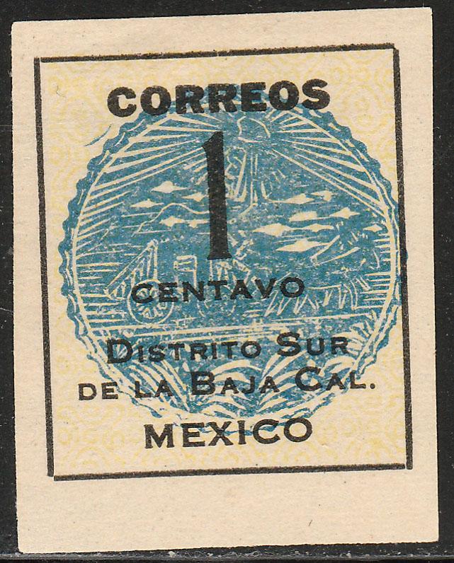 MEXICO 401, 1c Baja California Revolut. Issue. Unused NO GUM (AS ISSUED). F-VF.