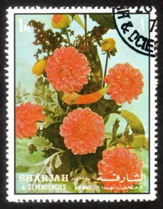 1972, Sharjah 1r, Used CTO, Mi 1214A