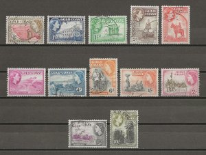 GOLD COAST 1952/54 SG 153/64 USED Cat £25