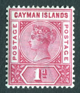 Cayman Islands 1900 QV. 1d rose carmine. Mint. VLH. SG2.