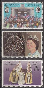 Belize Royal Visit 1975 (Scott #383-85) MNH