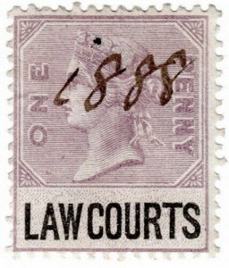 (I.B) QV Revenue : Law Courts (Scotland) 1d (1882)