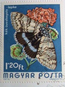 HUNGARY-FDC COVER-1974-SC#2317 COLORFUL BEAUTIFUL LOVELY BUTTERFLIES LARGE MNH