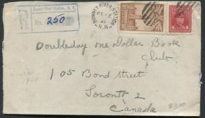 NEW BRUNSWICK SPLIT RING TOWN CANCEL COVER BONNEY RIVER STATION