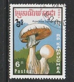 1989 Cambodia - Sc 973 - used VF - 1 single - Mushrooms