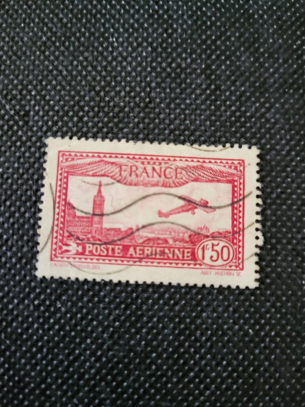 France, Air Mail, 1930-31, Plane over Marseille, C-5, used, SCV$4.00