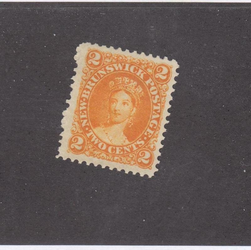 NEW BRUNSWICK # 7 VF-MNG  2cts 1863 QUEEN VICTORIA / ORANGE CAT VALUE $25