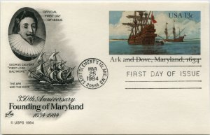 UX101   13c Ark and Dove,  Art Craft First Day Cover