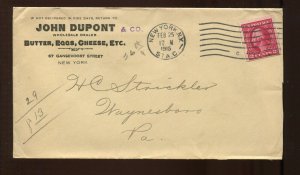 409 Schermack Used on John Dupont Co. BUTTER, EGGS, CHEESE ETC NYC Cover MG110