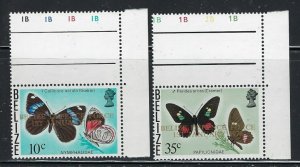 Belize 395-96 MNH 1978 Overprints (fe7334)