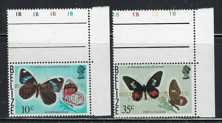 Belize 395-96 MNH 1978 Overprints (fe7334)