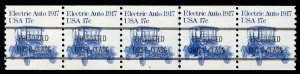 US #1906a PLATE NUMBER COIL plate 5, VF/XF mint never hinged, strip of 5,  NI...