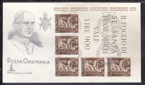 Vatican Refugee Year 1966 U/A FDC BIN