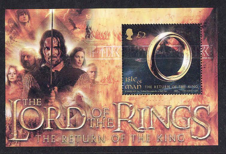 Isle of Man-Sc#1021-Unused NH sheet-Lord of the Rings-Cinema-2003-