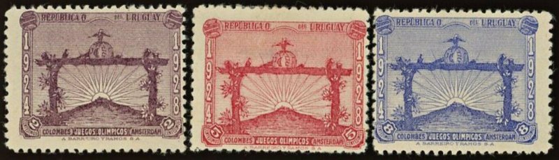 Uruguay - Sc# 388 - 390 MH Olympics 1928