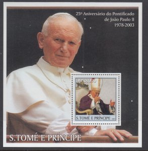 Sao Tome and Principe 1454 Pope Benedict Souvenir Sheet MNH VF